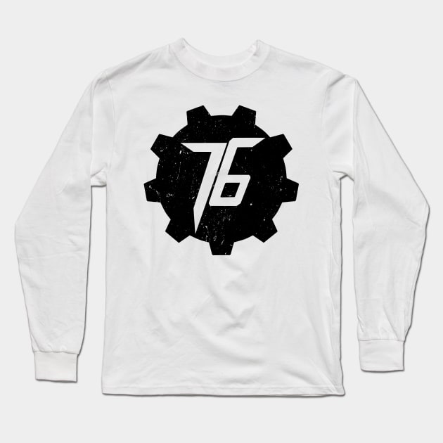 76-Distressed B Long Sleeve T-Shirt by KingVego